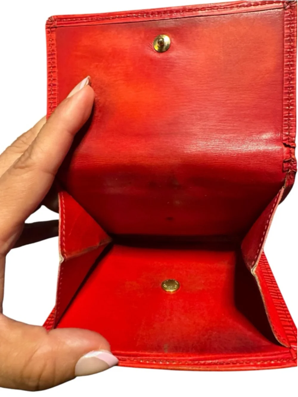 Vintage Louis Vuitton Red Epi Leather Wallet